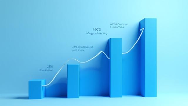 Grafiek die de verbeterde marges en customer lifetime value na strategische herpositionering toont