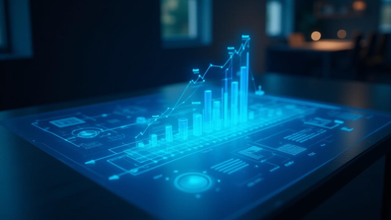 Visuele representatie van een strategisch e-commerce groeiplan met analytische data en een blauwdruk