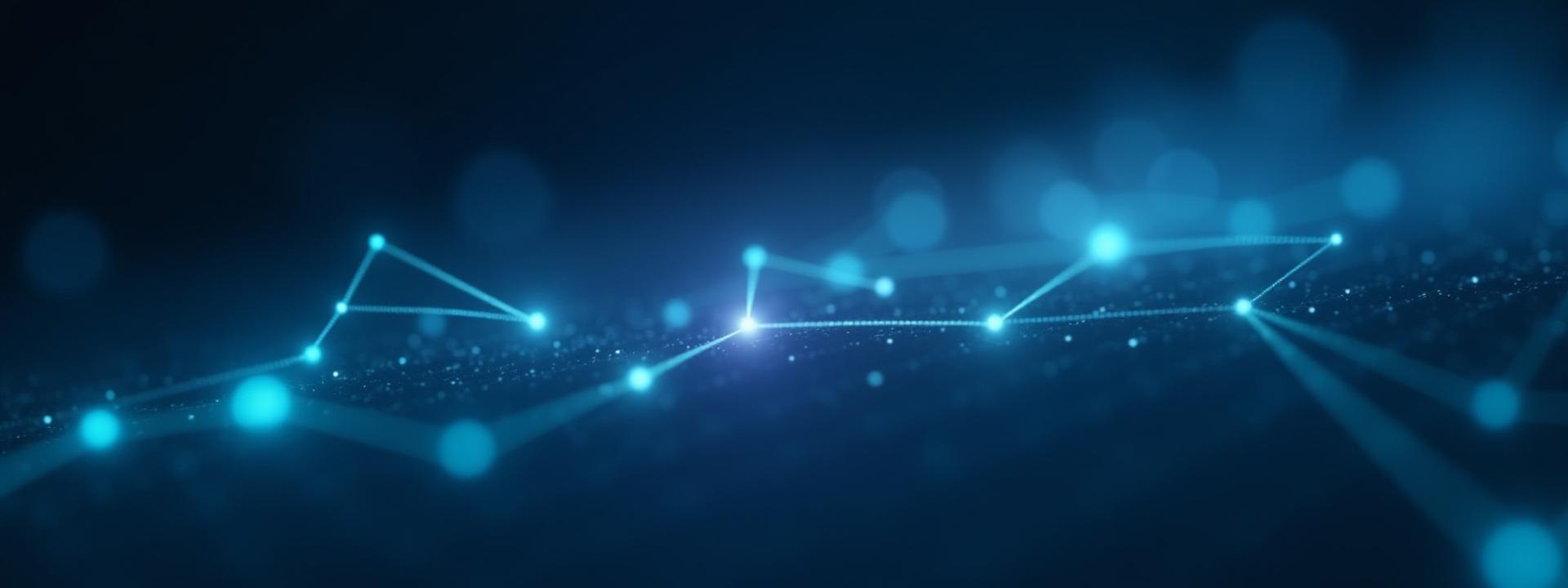 Abstracte visualisatie van klantsegmenten in een datanetwerk, symboliseert datagedreven besluitvorming